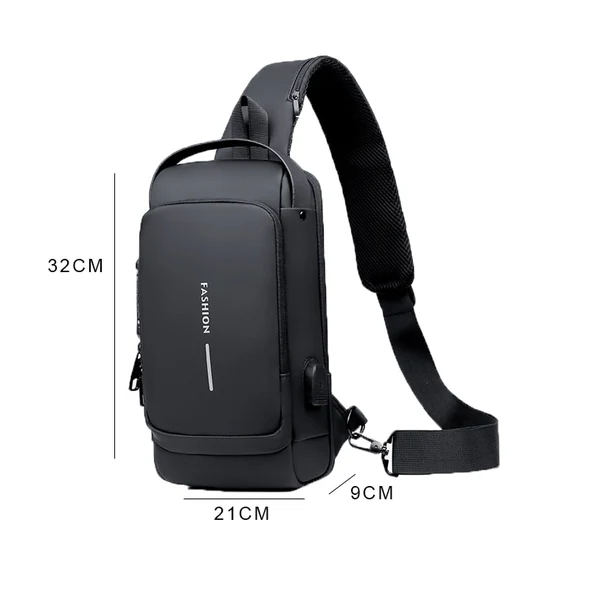 Tura shoulder bag with USB charger